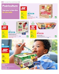 Prix et réduction Babybio dans le prospectus Carrefour en cours Offre Babybio dans le catalogue Carrefour du moment à la page 68