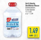 Destilliertes Wasser Angebote von Gut & Günstig bei diska Freital für 1,49 €