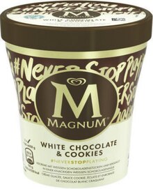 Crème glacée white chocolate et cookie - Géant Casino à Caen Crème glacée white chocolate et cookie en promo chez Géant Casino Caen à 2,90 €
