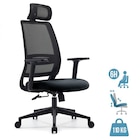 Fauteuil de bureau OPEN - accoudoirs réglables - appuie-tête réglable - noir - Officepro en promo chez Bureau Vallée Fauteuil de bureau OPEN - accoudoirs réglables - appuie-tête réglable - noir - Officepro dans le catalogue Bureau Vallée