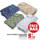 Plaid flanelle embossée 120x150cm dans le catalogue Super U