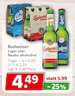 Lager Angebote von Budweiser bei Getränkeland Rostock für 4,49 €