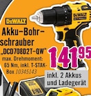 Akku-Bohrschrauber DCD708D2T-QW von DEWALT im aktuellen Hornbach Prospekt für 141,95 €