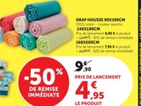 Drap housse - U Express à La Rochelle Drap housse en promo chez U Express La Rochelle à 4,95 €