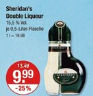 Likör im V-Markt Prospekt Double Liqueur von Sheridan's im aktuellen V-Markt Prospekt für 9,99 €