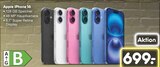 iPhone 16 Angebote von Apple bei Netto Marken-Discount Straubing für 699,00 €