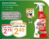 Reiniger im Angebot bei GLOBUS in Neunkirchen Reiniger Angebote von Sagrotan bei GLOBUS Neunkirchen für 2,49 €