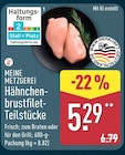 Hähnchenbrustfilet-Teilstücke im ALDI Nord Prospekt Hähnchenbrustfilet-Teilstücke von Meine Metzgerei im aktuellen ALDI Nord Prospekt für 5,29 €