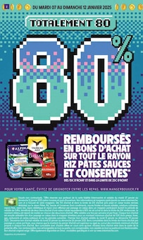 Prospectus Intermarché de la semaine "Totalement 80 80%" avec 2 pages, valide du 07/01/2025 au 19/01/2025 pour Argenteuil et alentours