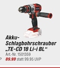 Aktuelle Bohrmaschine Angebote bei toom Baumarkt in Leverkusen Aktuelles Akku-Schlagbohrschrauber „TE-CD 18 Li-i BL“ Angebot bei toom Baumarkt in Leverkusen ab 89,99 €