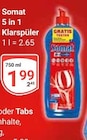 Aktuelle Geschirrspüler Angebote bei GLOBUS in Halle (Saale) Aktuelles 5 in 1 Klarspüler Angebot bei GLOBUS in Halle (Saale) ab 1,99 €