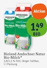 Aktuelle Milch Angebote bei tegut in Stuttgart Aktuelles Bioland Bio-Milch 3,8 % Fett Angebot bei tegut in Stuttgart ab 1,49 €