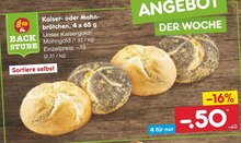 Netto Marken-Discount Bockhorst - Kaiser- oder Mohnbrötchen Kaiser- oder Mohnbrötchen Angebot bei Netto Marken-Discount Bockhorst im Prospekt "DU WILLST NÄRRISCH GÜNSTIG EINKAUFEN? DANN GEH DOCH ZU NETTO!"