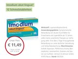 Schmelztabletten von Imodium akut lingual für 11,49 € bei LINDA im Angebot Schmelztabletten von Imodium akut lingual im aktuellen LINDA Prospekt