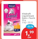 Liquid Snack Huhn + Taurin von Vitakraft für 1,99 € bei budni im Angebot Liquid Snack Huhn + Taurin von Vitakraft im aktuellen budni Prospekt
