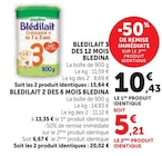 Blédilait 3 dès 12 mois - Blédina en promo chez U Express Blédilait 3 dès 12 mois - Blédina dans le catalogue U Express