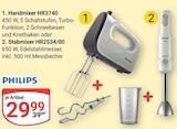 Handmixer HR3740 im Angebot bei GLOBUS in Erftstadt Handmixer HR3740 Angebote von PHILIPS bei GLOBUS Erftstadt für 29,99 €