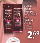 Elvital Shampoo oder Spülung von L’Oréal für 2,69 € bei Rossmann im Angebot Elvital Shampoo oder Spülung von L’Oréal im aktuellen Rossmann Prospekt