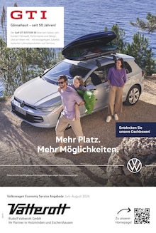 Aktueller Volkswagen Prospekt "Mehr Platz. Mehr Möglichkeiten." Aktueller Volkswagen Prospekt