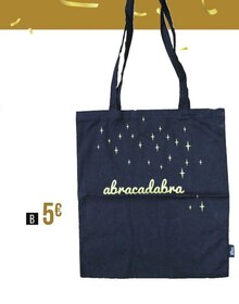 Tote bag Abracadabra en polycoton - Géant Casino à Montpellier Tote bag Abracadabra en polycoton en promo chez Géant Casino Montpellier à 5,00 €