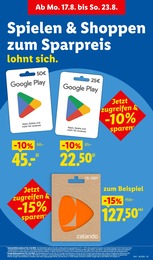 Google Play Karte Angebot im aktuellen Lidl Prospekt auf Seite 53