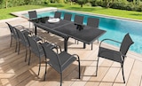 Table extensible Piazza en verre graphite - HESPÉRIDE à 199,00 € dans le catalogue Maxi Bazar