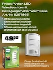 Python LED Wandleuchte mit Bewegungsmelder Warmweiss von Philips im aktuellen OBI Prospekt