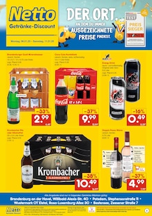 Netto Marken-Discount Prospekt "DER ORT, AN DEM DU IMMER AUSGEZEICHNETE PREISE FINDEST." mit  Seiten (Brandenburg (Havel))