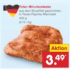Puten-Minutensteaks im Angebot bei Netto Marken-Discount in Mühlhausen Puten-Minutensteaks Angebote bei Netto Marken-Discount Mühlhausen für 3,49 €
