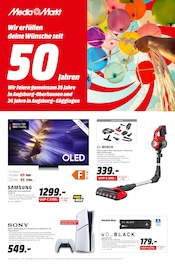 Aktueller MediaMarkt Saturn Bobingen Prospekt "Wir erfüllen deine Wünsche seit 50 Jahren!" mit 4 Seiten