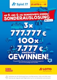 Lotto Baden-Württemberg Prospekt für Hessigheim: Sonderauslosung, 1 Seite, 04.07.2022 - 09.07.2022