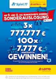 Lotto Baden-Württemberg Prospekt für Schwäbisch Gmünd mit 1 Seite Lotto Baden-Württemberg Prospekt für Schwäbisch Gmünd: "Sonderauslosung", 1 Seite, 04.07.2022 - 09.07.2022