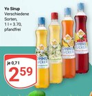 Sirup Angebote von Yo bei GLOBUS Plauen für 2,59 €