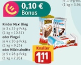 Maxi King oder Pingui oder Milchschnitte Angebote von Kinder bei Akzenta Wuppertal für 1,11 €