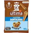 Sticks Dentaires pour mini chien - ULTIMA en promo chez Carrefour Sticks Dentaires pour mini chien - ULTIMA dans le catalogue Carrefour