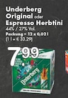 Original oder Espresso Herbtini Angebote von Underberg bei TOP Getränke Gütersloh für 7,99 €