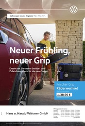 Aktueller Volkswagen Werkstatt & Auto Prospekt in Titisee-Neustadt und Umgebung, "Neuer Frühling, neuer Grip" mit 1 Seite, 01.03.2025 - 31.05.2025