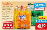 Erfrischungsgetränke Angebote von Fanta, Sprite oder Mezzo mix bei Netto Marken-Discount Freiburg für 4,76 €