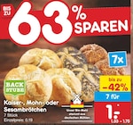 Kaiser-, Mohn- oder Sesambrötchen im Netto Marken-Discount Prospekt Kaiser-, Mohn- oder Sesambrötchen von Backstube im aktuellen Netto Marken-Discount Prospekt für 1,00 €