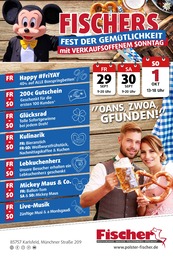 Polstermöbel Fischer Prospekt "FEST DER GEMÜTLICHKEIT" für Karlsfeld, 1 Seite, 29.09.2023 - 02.10.2023 Polstermöbel Fischer Prospekt "FEST DER GEMÜTLICHKEIT" für Karlsfeld, 1 Seite, 29.09.2023 - 02.10.2023
