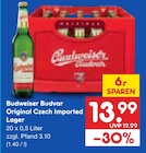 Original Czech Imported Lager im Angebot bei Netto Marken-Discount in Bautzen Original Czech Imported Lager Angebote von Budweiser Budvar bei Netto Marken-Discount Bautzen für 13,99 €