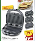 famila Nordwest - Clatronic Sandwichtoaster STWA 3670 Angebot im Prospekt Clatronic Sandwichtoaster STWA 3670 bei famila Nordwest im Prospekt "" für 19,99 €