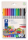 STAEDTLER Noris® 320 - Etui carton 12 feutres coloriage double pointe 1 mm, 3 mm assortis - STAEDTLER en promo chez Bureau Vallée Carpentras à 4,25 €