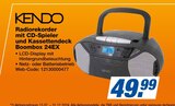 Radiorekorder mit CD-Spieler und Kassettendeck Boombox 24EX Angebote von Kendo bei expert Neustadt für 49,99 €