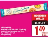 Frischer Quiche- und Tarteteig von Tante Fanny für 1,49 € bei EDEKA im Angebot Frischer Quiche- und Tarteteig von Tante Fanny im aktuellen EDEKA Prospekt