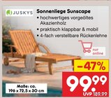 Sonnenliege Sunscape im Angebot bei Netto Marken-Discount in Hofheim Sonnenliege Sunscape Angebote von Juskys bei Netto Marken-Discount Hofheim für 99,99 €