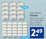 Aktuelles Teelichte 12 Stück Angebot bei ALDI SÜD in Karlsruhe ab 2,49 €