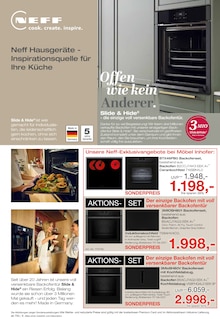 Backofen im aktuellen Möbel Inhofer Prospekt (Augsburg) Backofen im Möbel Inhofer Prospekt "Entdecken Sie unsere einzigartige KÜCHENAUSWAHL" mit 24 Seiten (Augsburg)