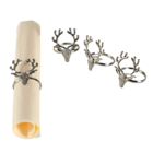 4 Ronds de Serviettes Cerfs en promo à 3,99 € chez Stokomani 4 Ronds de Serviettes Cerfs dans le catalogue Stokomani
