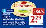 Original französischer Weichkäse von Géramont im aktuellen ALDI SÜD Prospekt für 2,29 €
